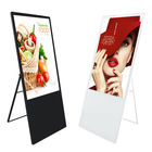 Przenośny mobilny 49-calowy plakat podłogowy Reklama LCD Tablice reklamowe
