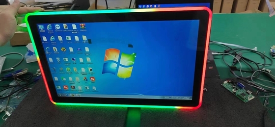 PCAP ekran dotykowy LCD monitor rozmiar od 10,1 do 98 cali z wbudowanym kolorowe światła LED do maszyny do gier