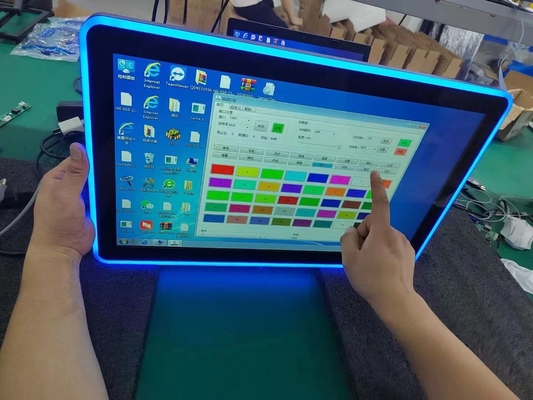 PCAP ekran dotykowy LCD monitor rozmiar od 10,1 do 98 cali z wbudowanym kolorowe światła LED do maszyny do gier