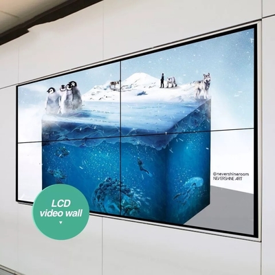 Kryty 46 49 55-calowy system CCTV Ściana wideo LCD 4K 3x3 2x2 Ramka LCD Panel ścienny wideo