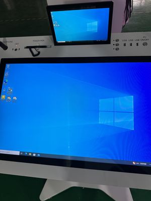 32' Windows Interactive PCAP LCD Digital Display Lectern Smart Double Screen AIO Spotkania