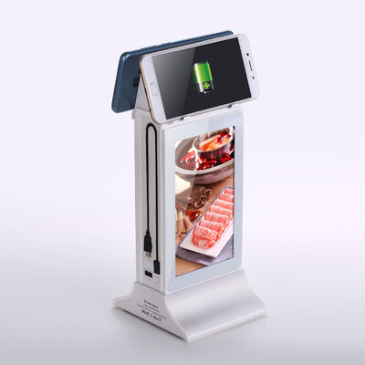 Czarny 10 cali Advanced L-Shaped Desktop HD LCD Screen Advertising Player z menu Power Bank