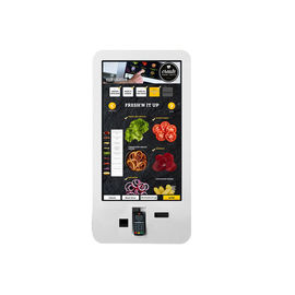 32 &quot;42&quot; Food Ordering Self-Service Kiosk płatności z pojemnościowym dotykowym czytnikiem kodów kreskowych