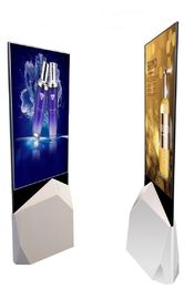 55-calowy wewnętrzny stojak podłogowy QLED Ultracienki ruchomy monitor plakatowy z cyfrowym oznakowaniem Android Dwustronny ekran LCD Kiosk