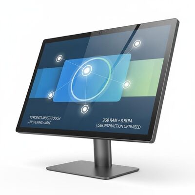 10 punktów Multi Touch Digital Signage w tym 178 stopni kąta widzenia 2 GB RAM i 8 GB pamięci ROM zoptymalizowane dla interakcji użytkownika