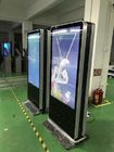 55-calowy stojak podłogowy dwustronny czarny kolorowy wyświetlacz LCD 3g z cyfrowym oznakowaniem banku