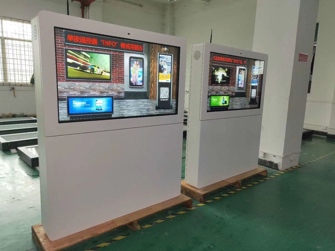 Reklama stojąca na wolnym powietrzu Ekrany LCD Kiosk 65 calowy odtwarzacz multimedialny na dworzec autobusowy