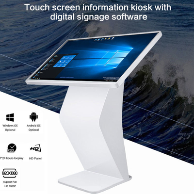 450nits Kiosk z ekranem dotykowym Stojący na podłodze 43-calowy odtwarzacz reklamowy LCD