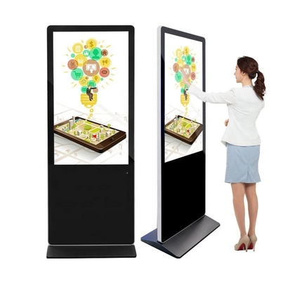 43 49 55 65-calowy stojak podłogowy Digital Signage Rama ze stopu aluminium Wyświetlacz reklamowy LCD