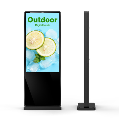 65-calowy zewnętrzny stojący wyświetlacz reklamowy LCD Digital Signage 2500nits Wodoodporny