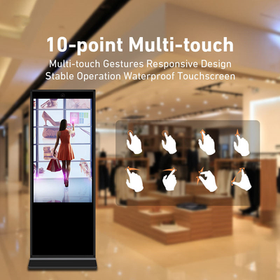 55-calowy kiosk reklamowy LCD 400cd / M2 Interfejs USB Wyświetlacz LCD Digital Signage