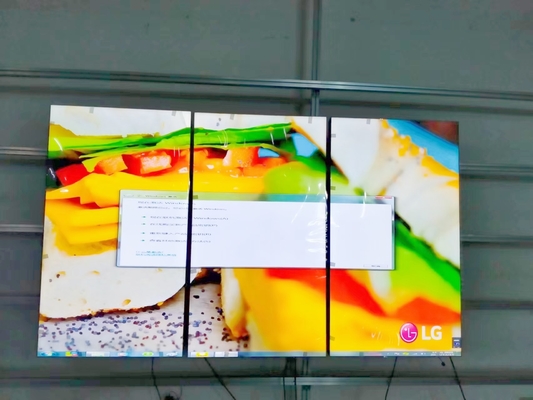 65-calowy ekran LCD do ściany wideo 4k 2x2 1 * 3 Czarna ramka z odstępem 1,8 mm