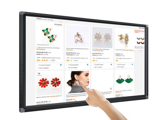 55-calowy wyświetlacz Digital Signage Czarny kolor sieciowy do montażu na ścianie digital signage
